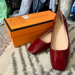 NWB Red Patent Block Heels